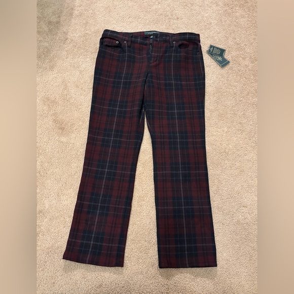 Ralph Lauren Denim - Ralph Lauren Plaid Jeans Modern Straight Size 8P